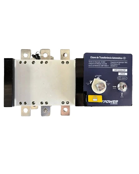 CHAVE DE TRANSFERENCIA AUTOMÁTICA WPOWER - 250A TRIPOLAR