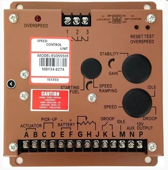 CONTROLADOR REGULADOR DE VELOCIDADE GAC ESD5500E PARA GERADOR